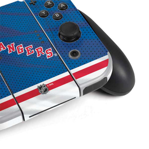 NHL New York Rangers Home Jersey Nintendo Switch OLED (2021) Skin
